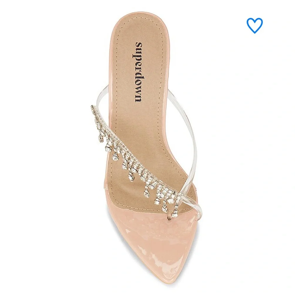 superdown Nude Rhinestone Heels - Picture 10 of 11